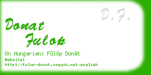 donat fulop business card